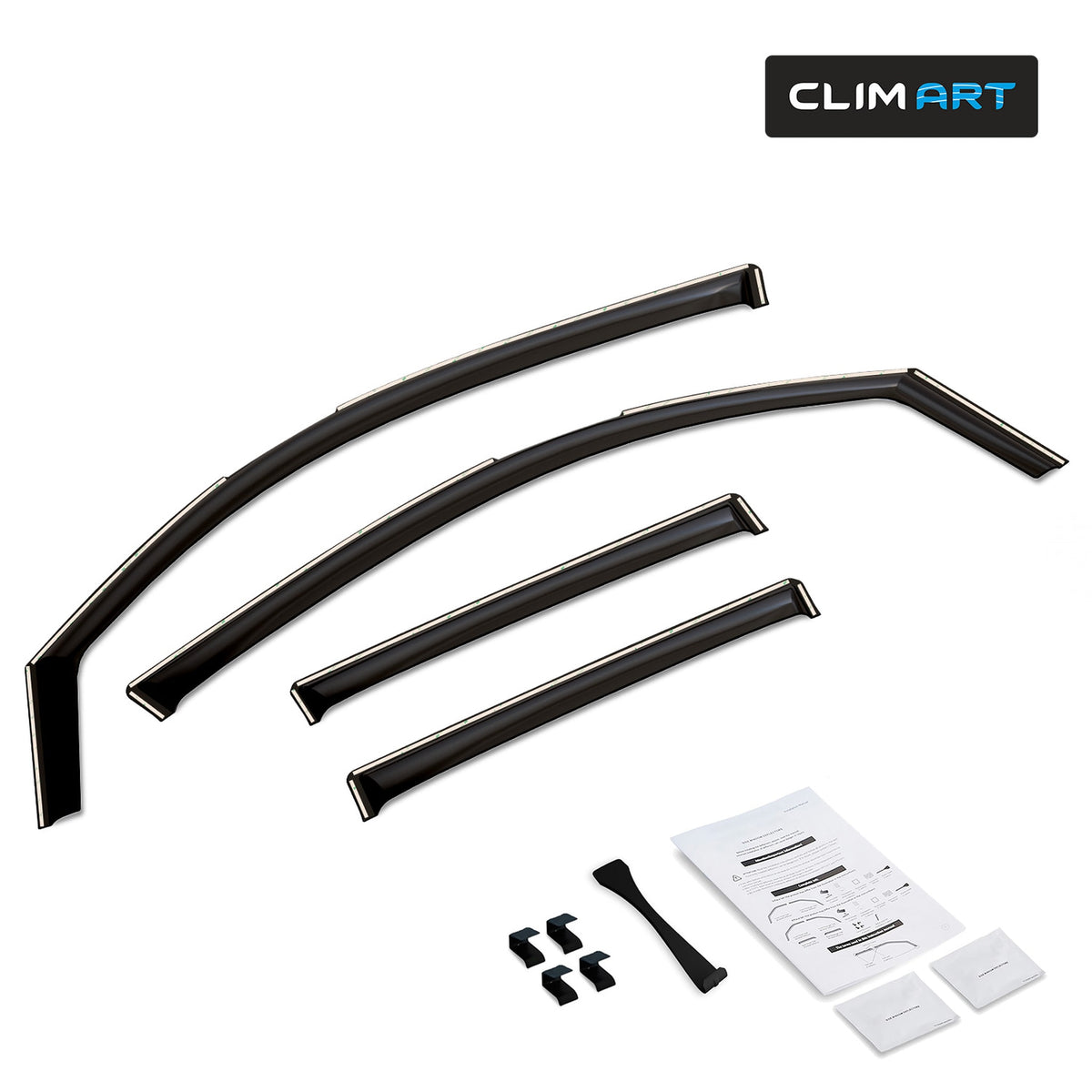 Clim Art Wind Deflectors for Toyota 4Runner 2025-2026 In-channel Dark Smoke 4Pcs