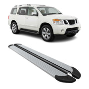 2004-2015 Nissan Armada Running Boards Side Steps Silver