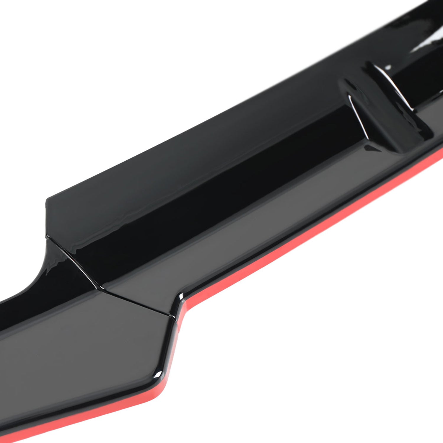 2019-2021 Mercedes W205 C Class Glossy Black/Red Front Bumper Lip Splitter Kit