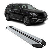 2012-2015 Mercedes ML Class W166 Running Boards Side Steps Silver