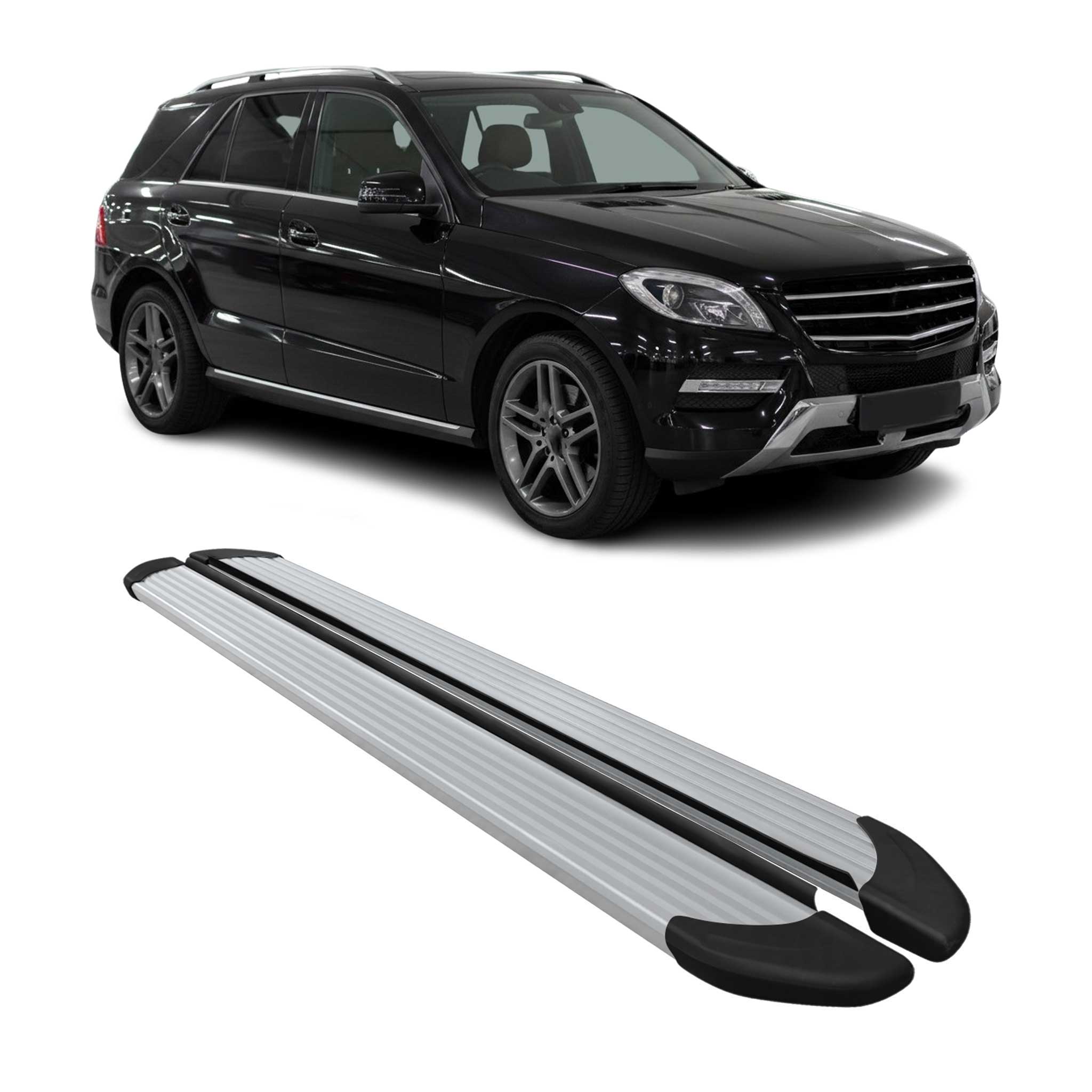 2012-2015 Mercedes ML Class W166 Running Boards Side Steps Silver