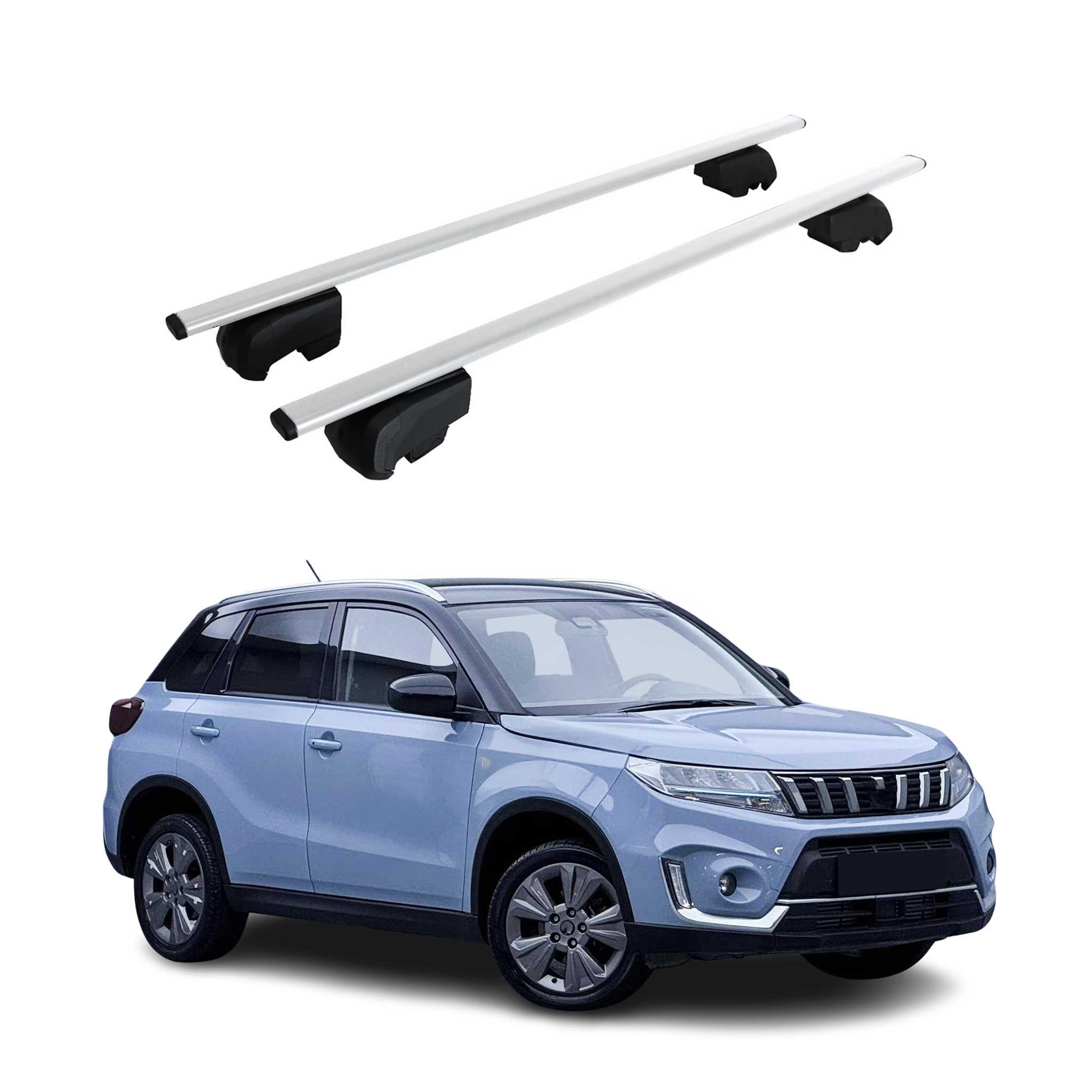 2015-2024 Suzuki Vitara Roof Rack Cross Bars Silver