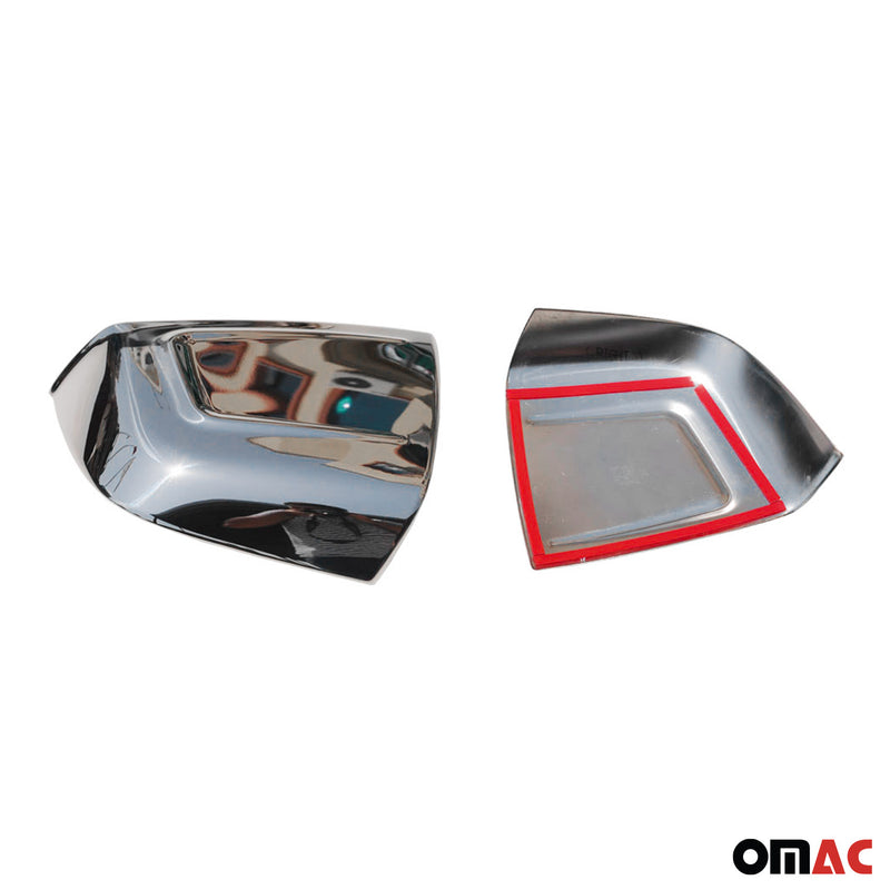 2015-2022 RAM ProMaster City Side Mirror Cover Caps Steel Silver 2 Pcs