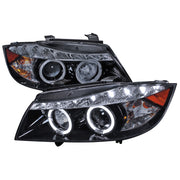 2006-2008 BMW E90 3 Series Sedan Dual Halo Projector Headlights LED Smoke