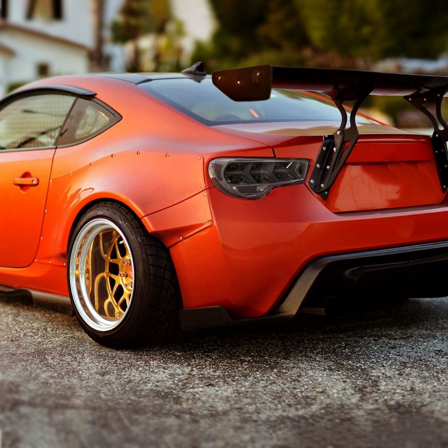 2013-2016 Scion FRS/ Subaru BRZ Lambo Sequential LED Tail Lights Chrome/Smoke