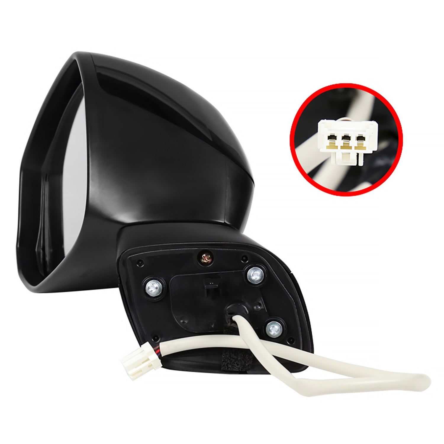 2012-2015 Honda Civic Glossy Black 3-Pin Adjustable Side Mirror - Driver Side