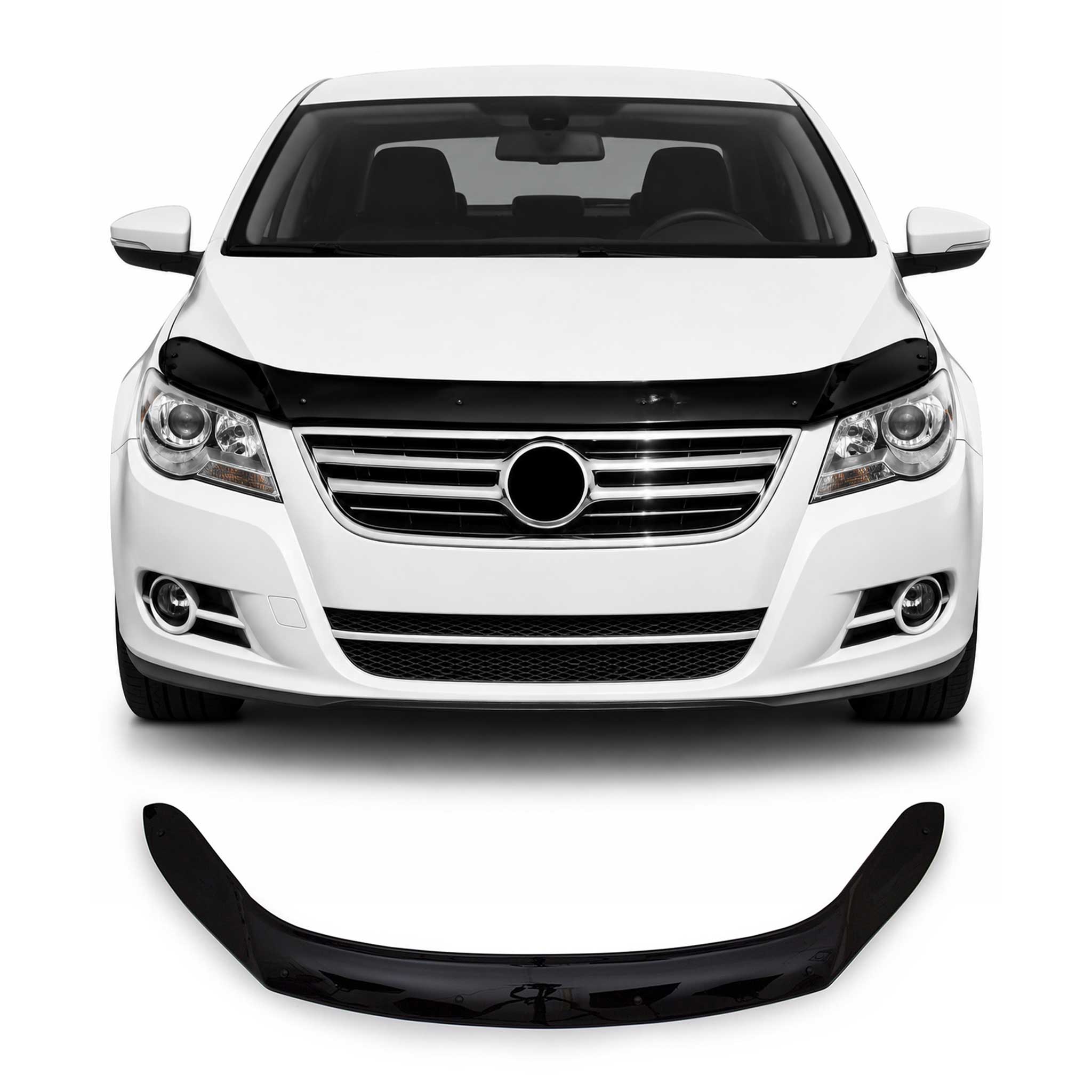 2017-2018 VW Tiguan Limited Front Bug Shield Hood Deflector 1 Pc Smoke