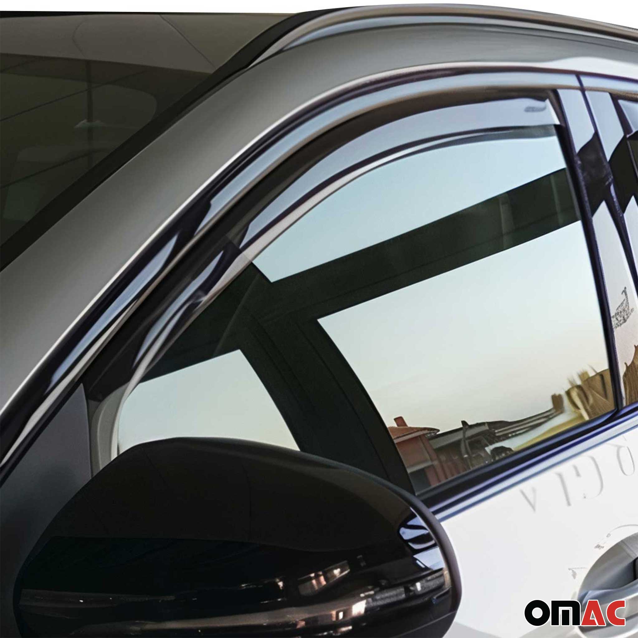 2015-2019 Mercedes GLA Class X156 Window Visor Vent Rain Deflector 2Pcs Smoke
