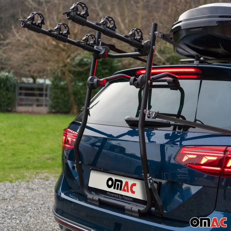 3 Bike Rack Trunk Mount Bicycle Carrier Durable Steel Car Truck SUV