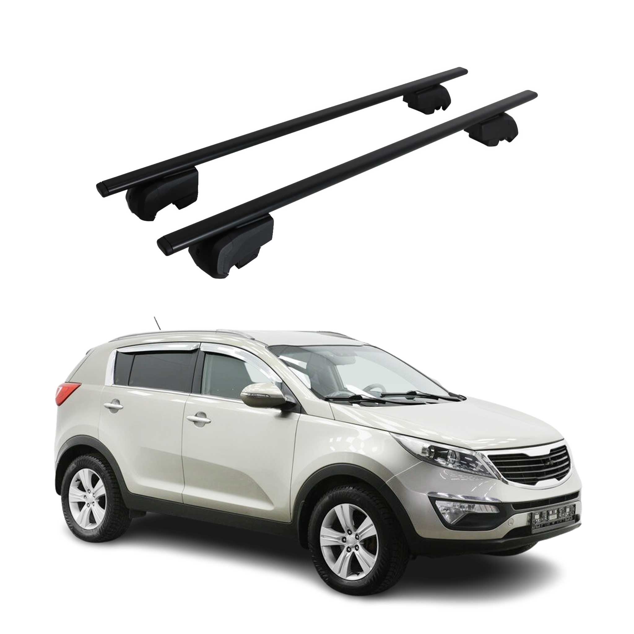 2011-2016 Kia Sportage Roof Rack Cross Bars Black