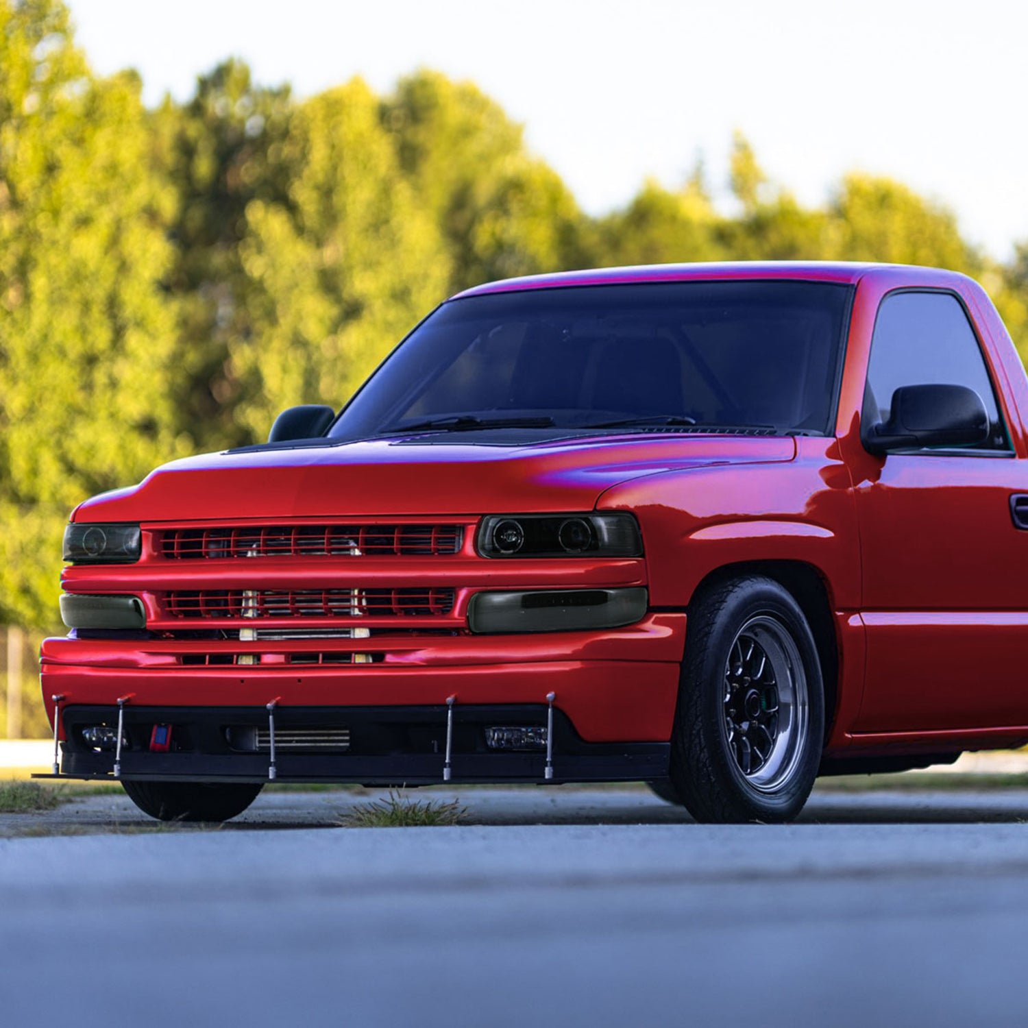 1999-2002 Chevy Silverado/ Chevy Tahoe/Suburban Dual Halo Headlights LED Black