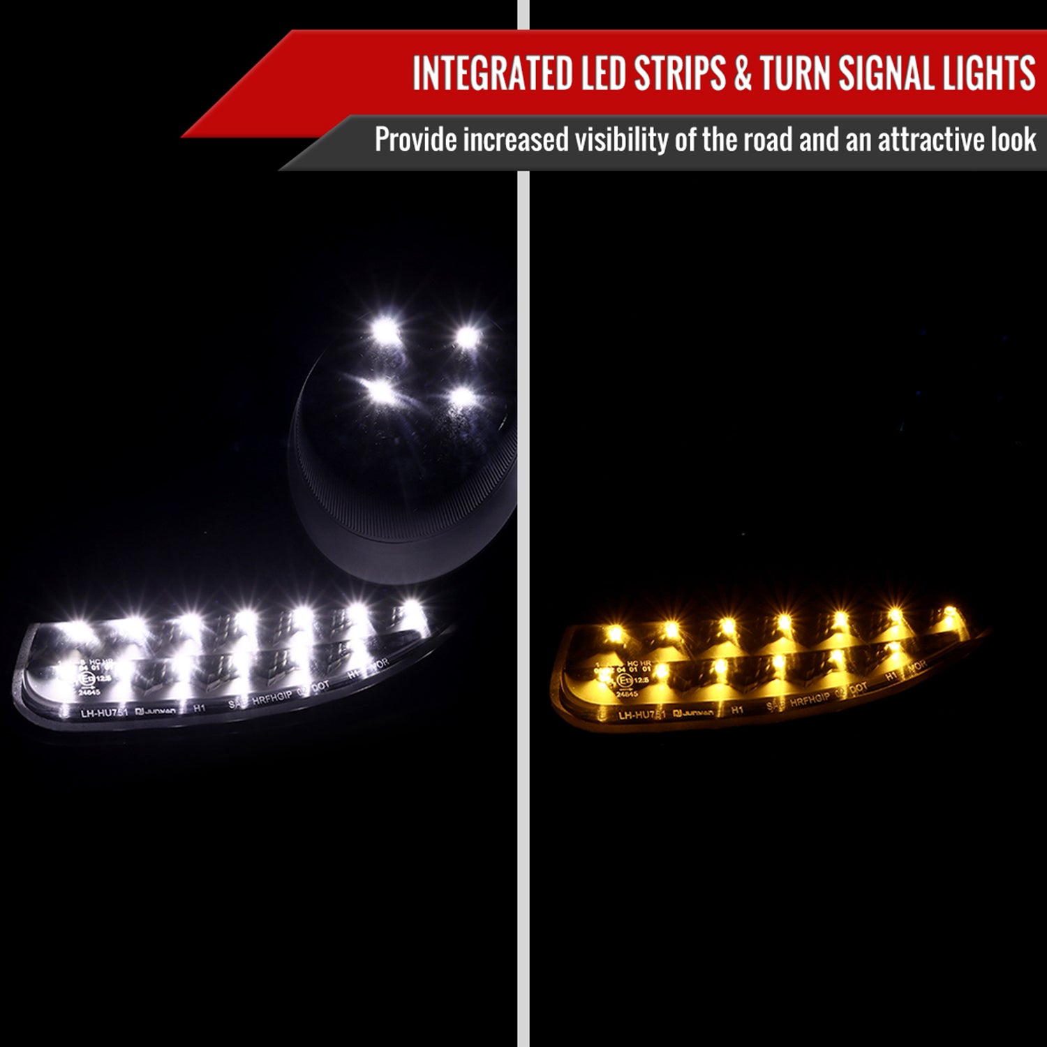 1997-2004 Porsche Boxster 986/911 996 LED Light Headlights Signal Lights Black