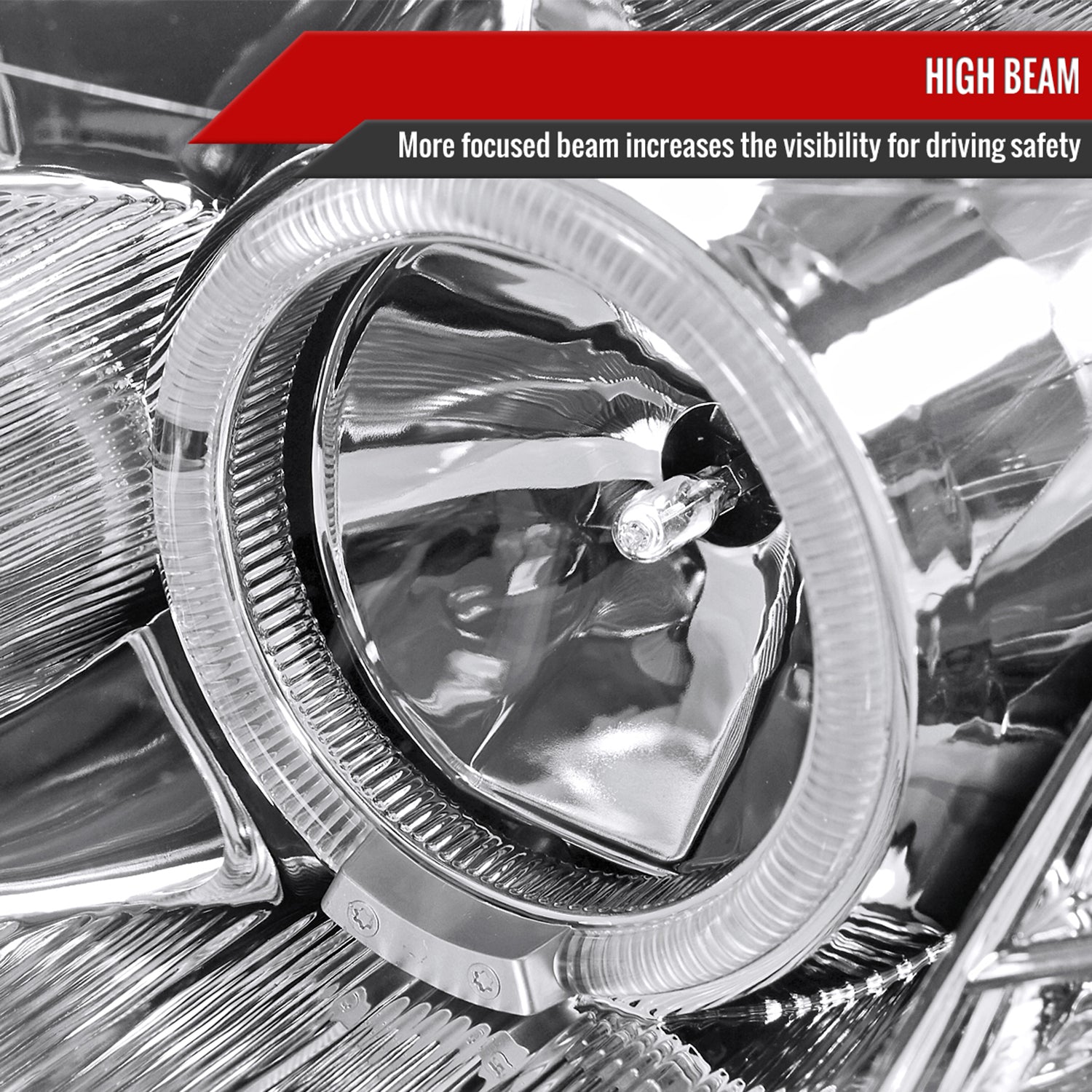 2005-2006 Infiniti G35 Sedan Halo Projector Headlights Chrome/Clear Lens