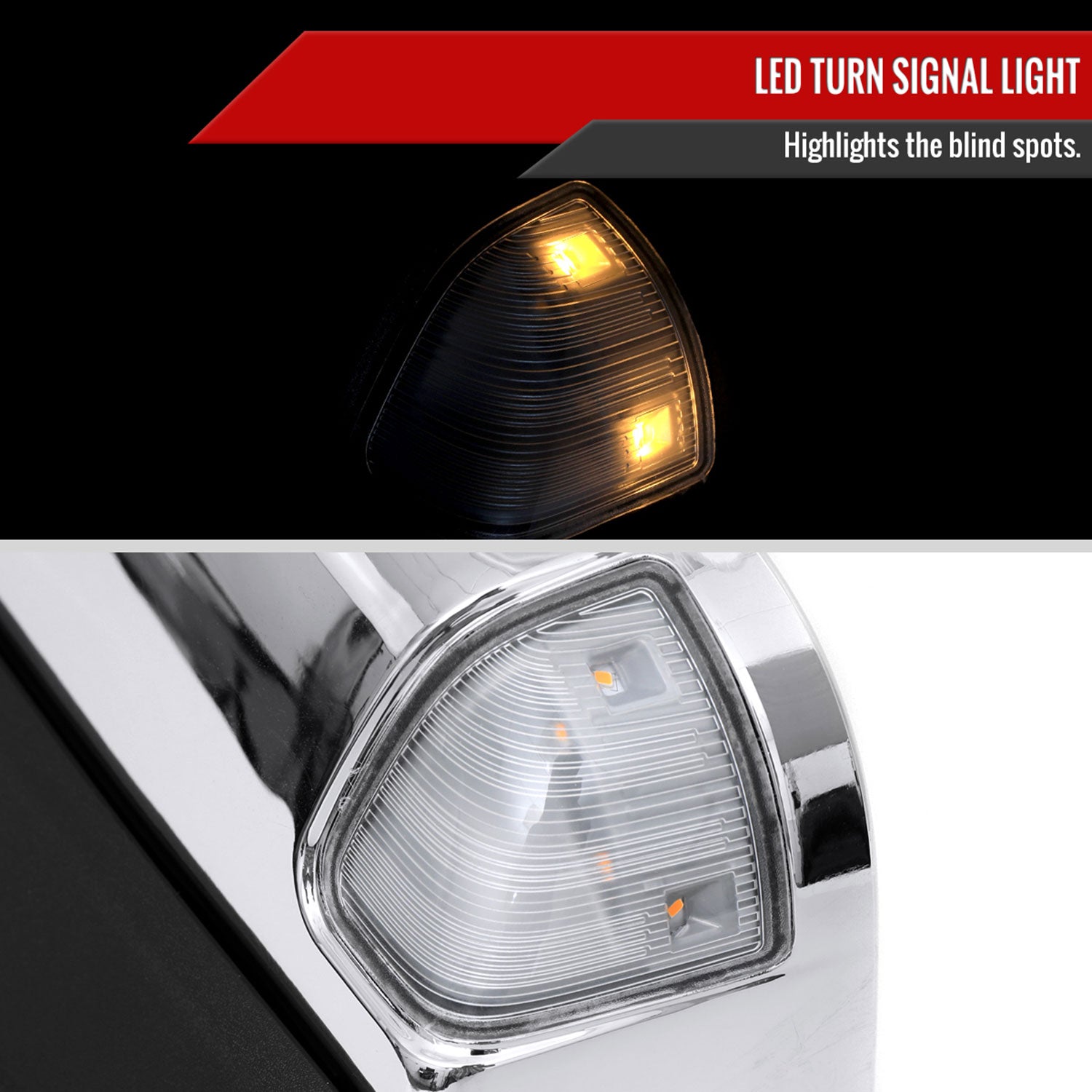 2019-2022 Ram 2500 3500 Chrome Auto-Fold Side Mirror Driver Side