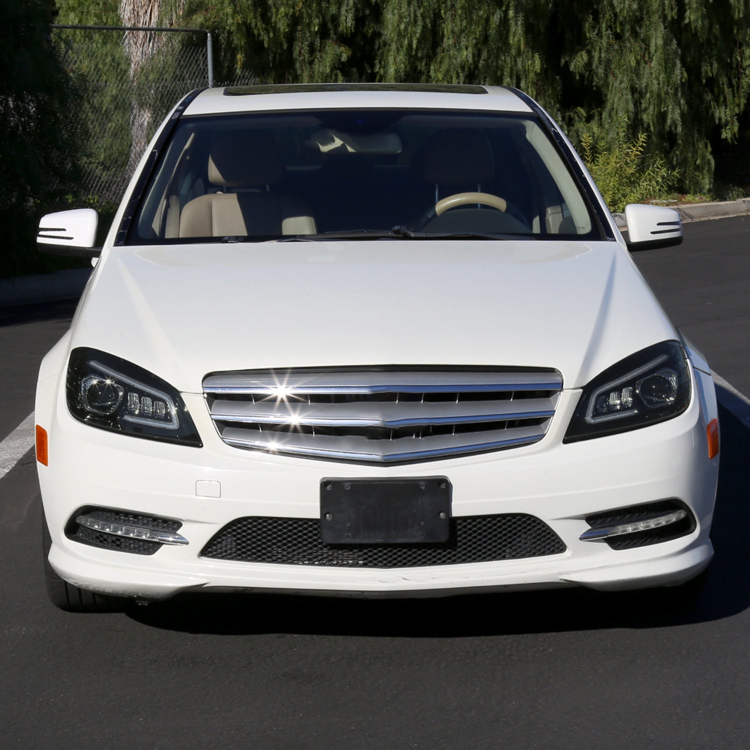 2008-2011 Mercedes Benz W204 C-Class Full LED Projector Headlights Smoke