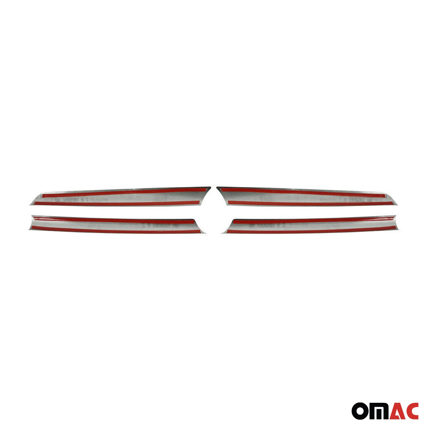2006-2009 Toyota RAV4 Front Bumper Grill Trim Molding Stainless Steel Silver 4 Pcs