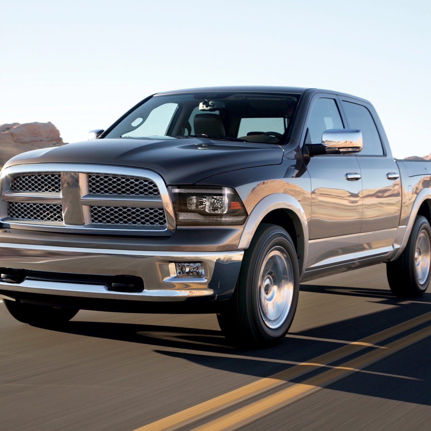 2009-2018 Dodge RAM 1500 RAM 2500 3500 Dual LED Bar Factory Headlights Black