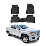 2015-2022 GMC Canyon CrewCab Floor Mats Liners Full Set All Weather Black