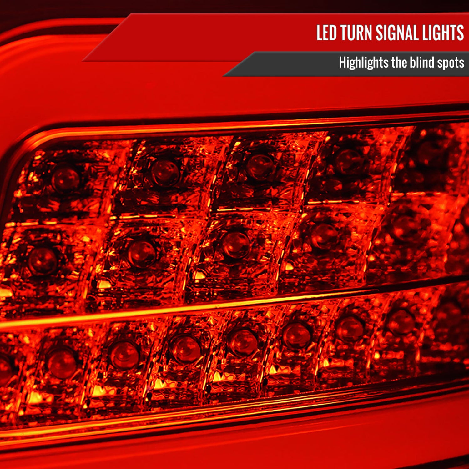 2006-2011 Mercedes Benz W164 ML Class LED Tail Lights Chrome/Red Lens