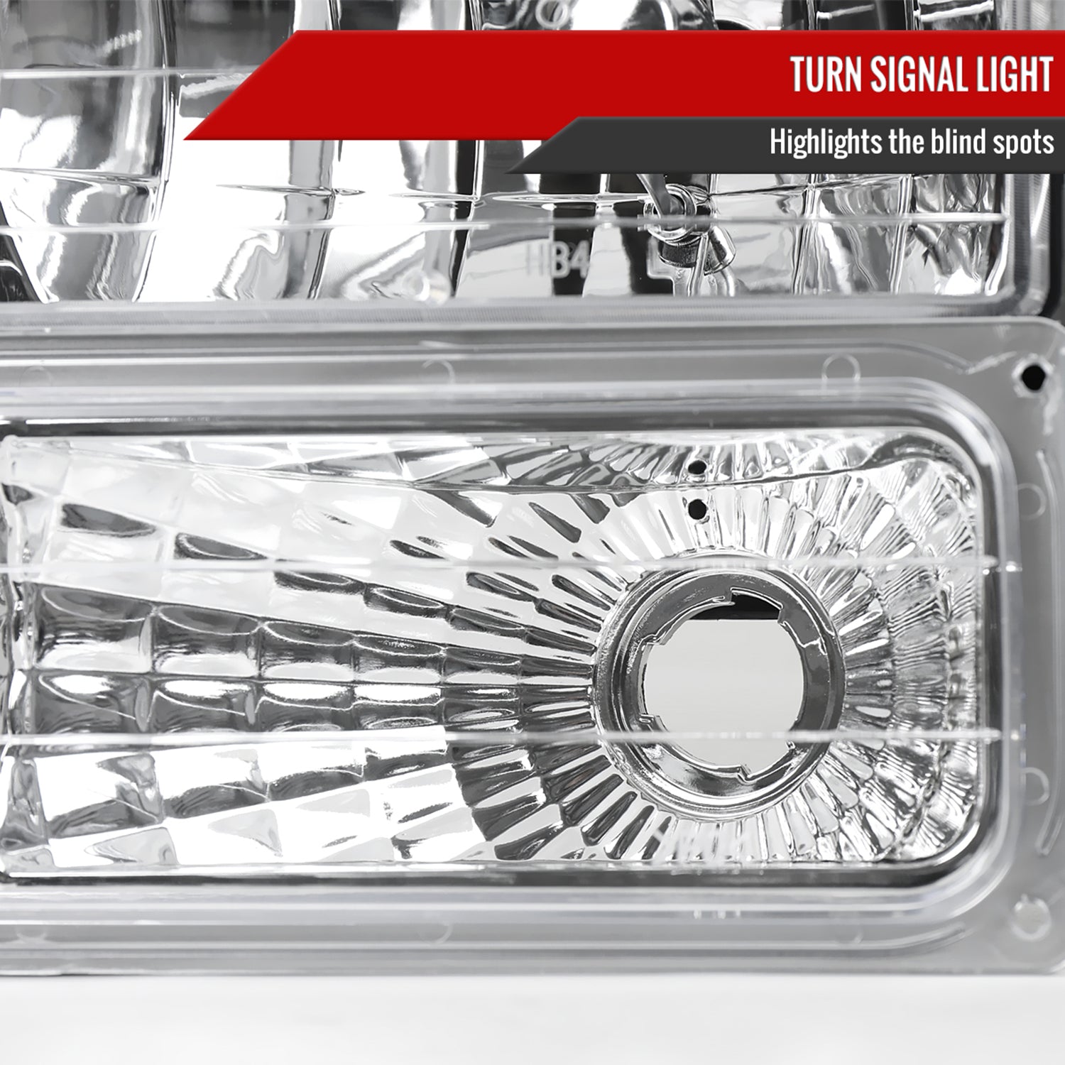 1994-1998 GMC C10/Sierra/Yukon Factory Headlights Bumper&Corner Lights Chrome