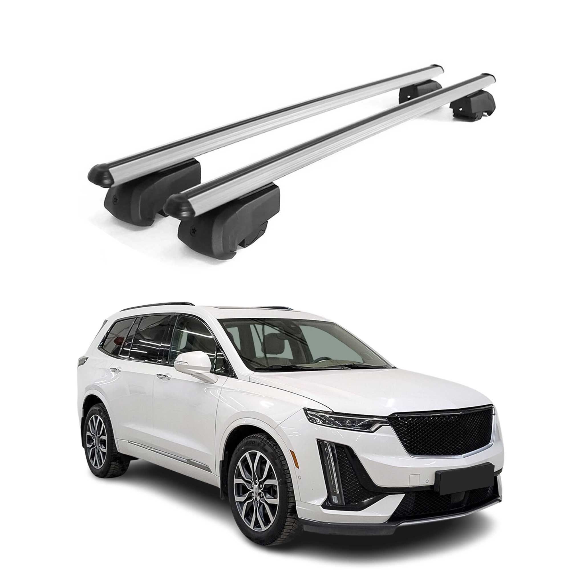 2020-2025 Cadillac XT6 Roof Rack Cross Bars Silver
