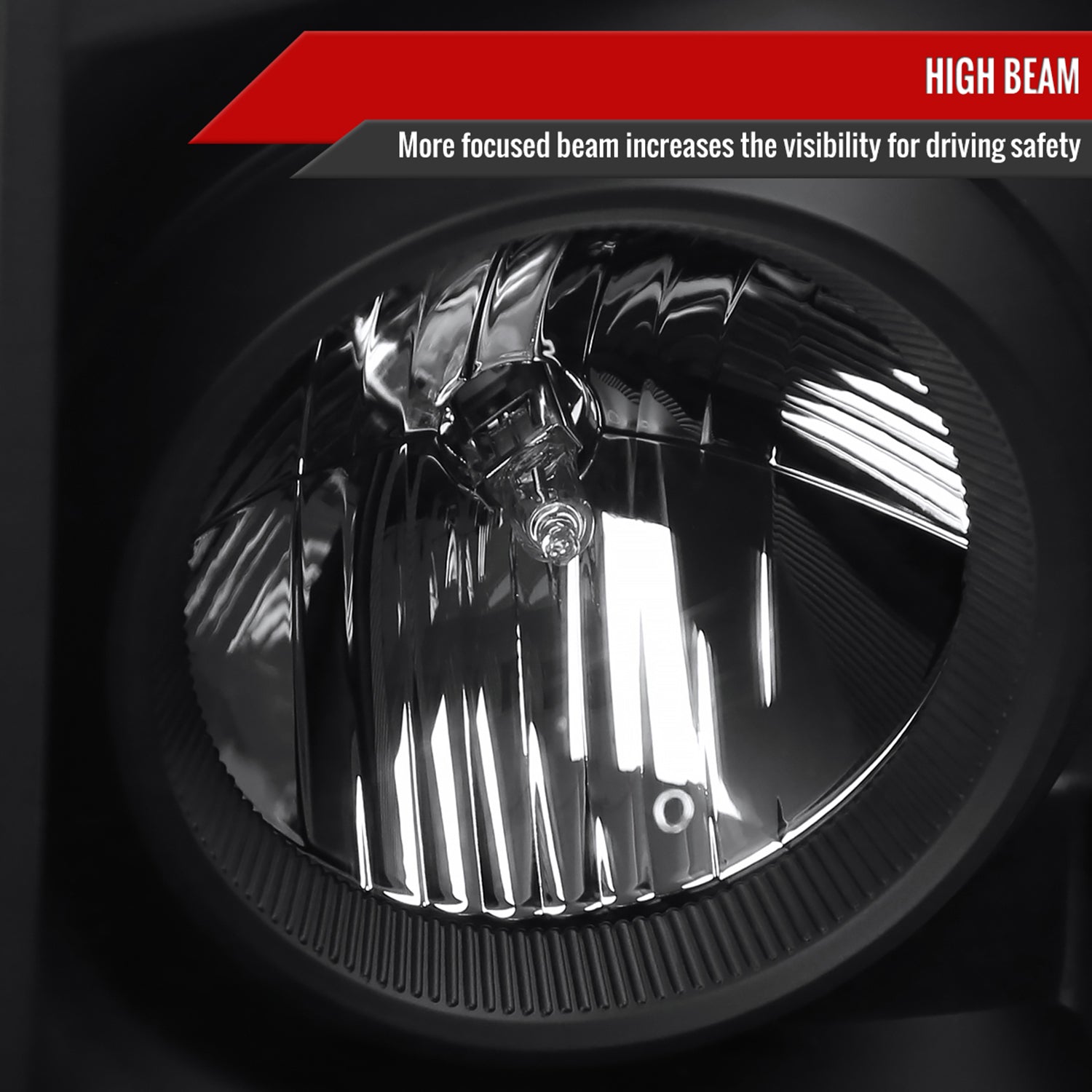 For 2004-07 Nissan Armada / Nissan Titan 2004-15 LED C-Bar Headlights Signal Black