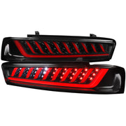 2016-2018 Chevy Camaro LED Tail Lights LED Turn Signal Lights Matt Black/Clear