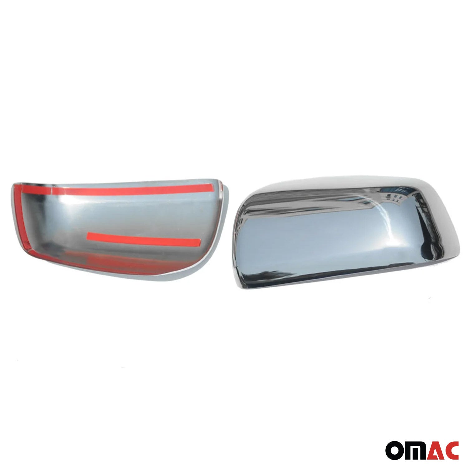 2008-2017 Mitsubishi Lancer Side Mirror Cover Caps Stainless Steel Silver 2 Pcs