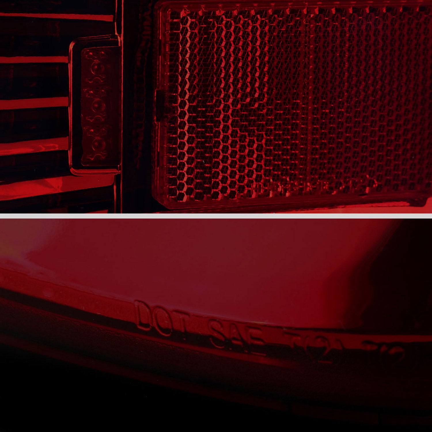 2014-2018 Chevy Silverado 1500 2500HD/Sierra 3500HD LED Tail Lights Red Smoke