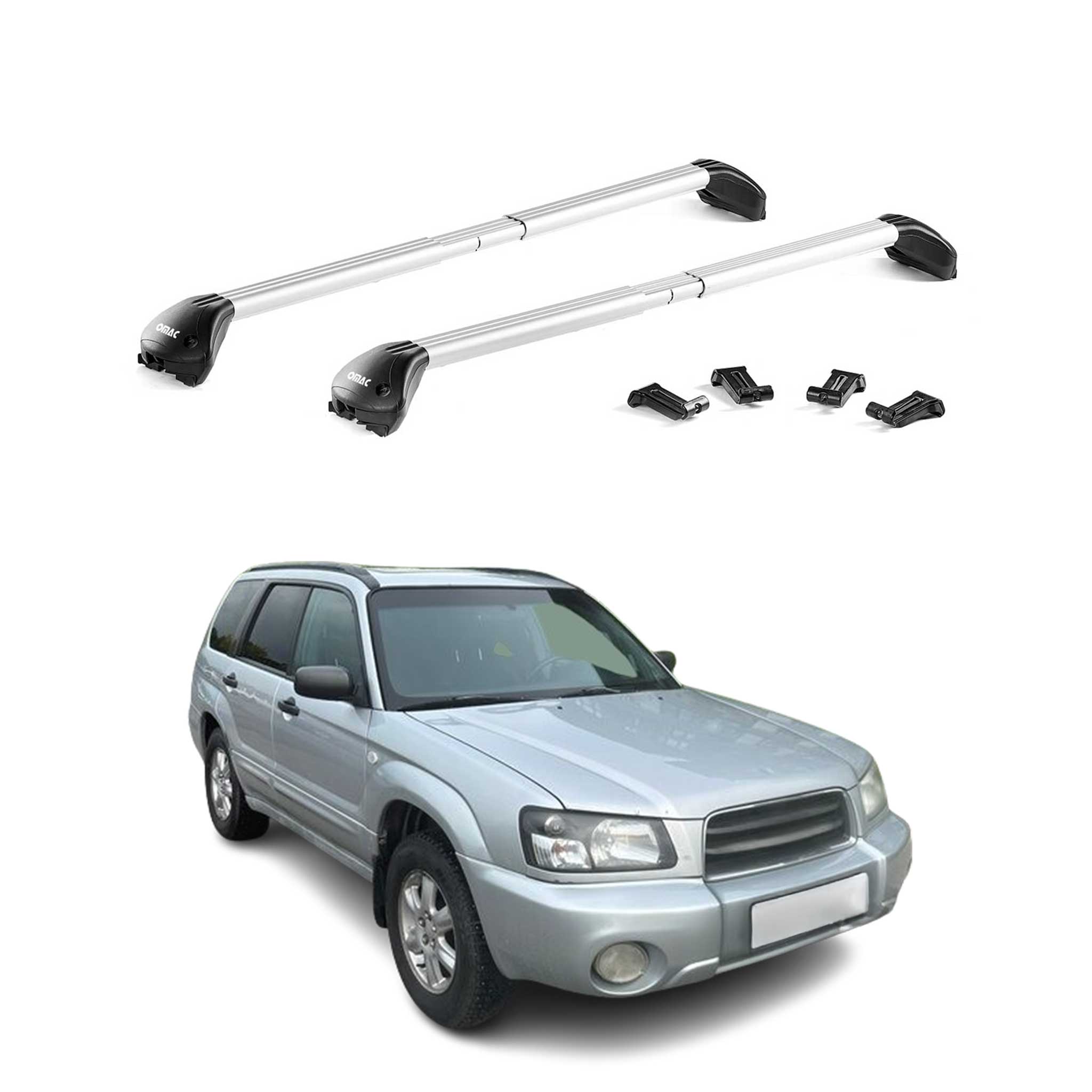 For Subaru Forester SG 2003-2008 Roof Rack Cross Bars Silver Carrier 2 pcs