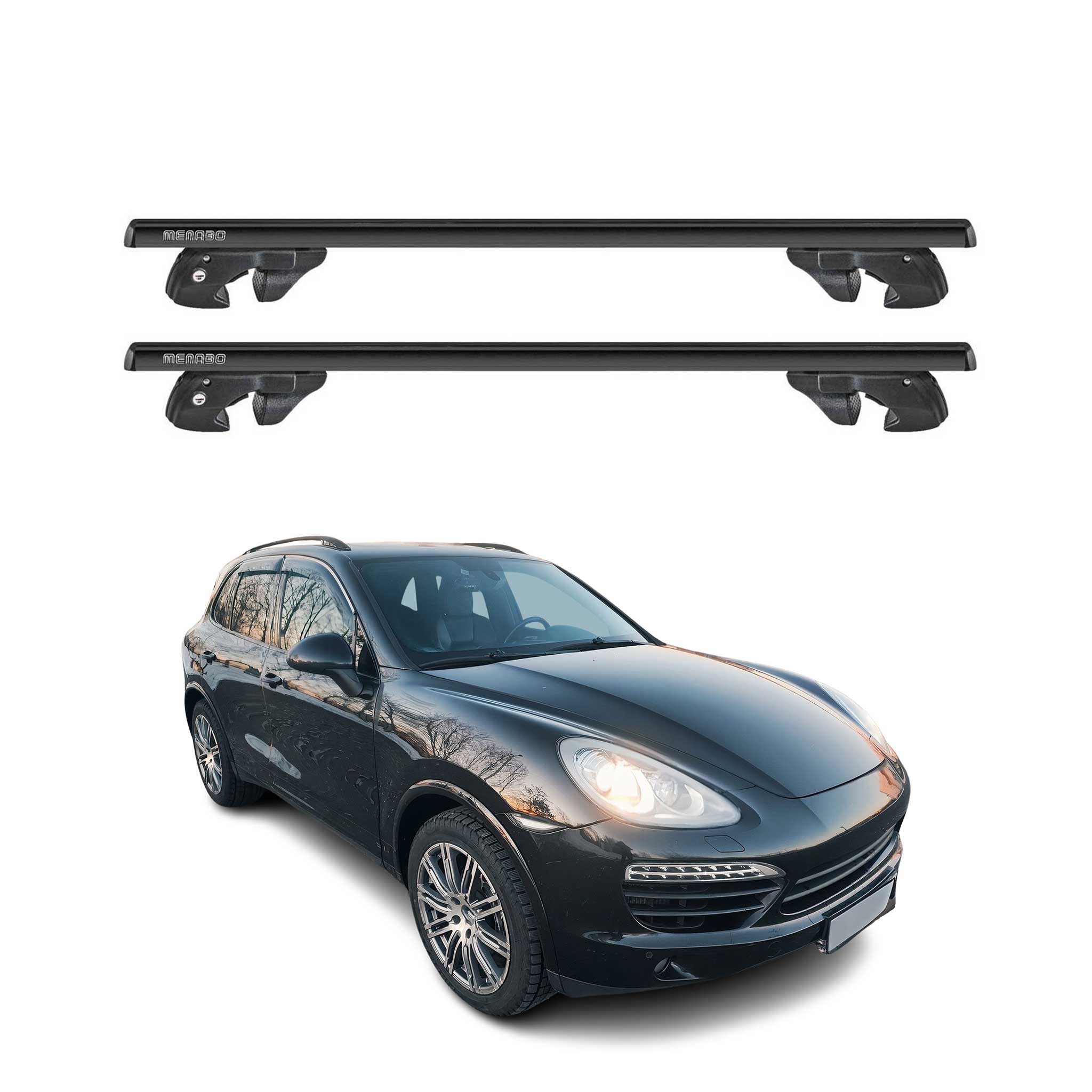 2011-2018 Porsche Cayenne Roof Rack Cross Bars Black