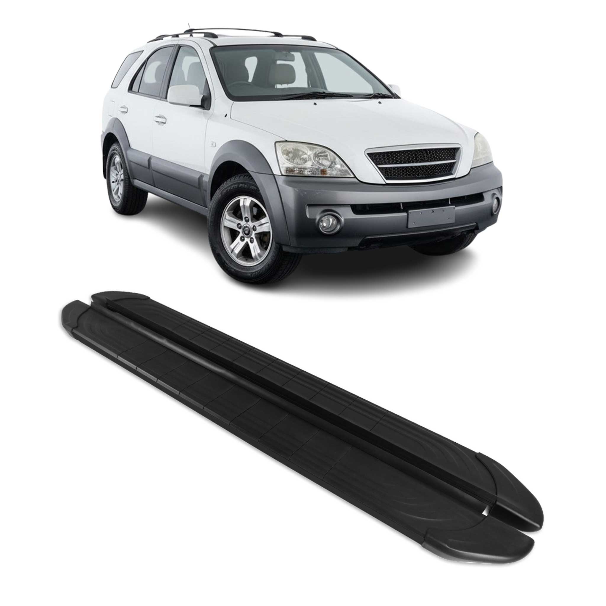 2003-2009 Kia Sorento Running Boards Side Steps Black
