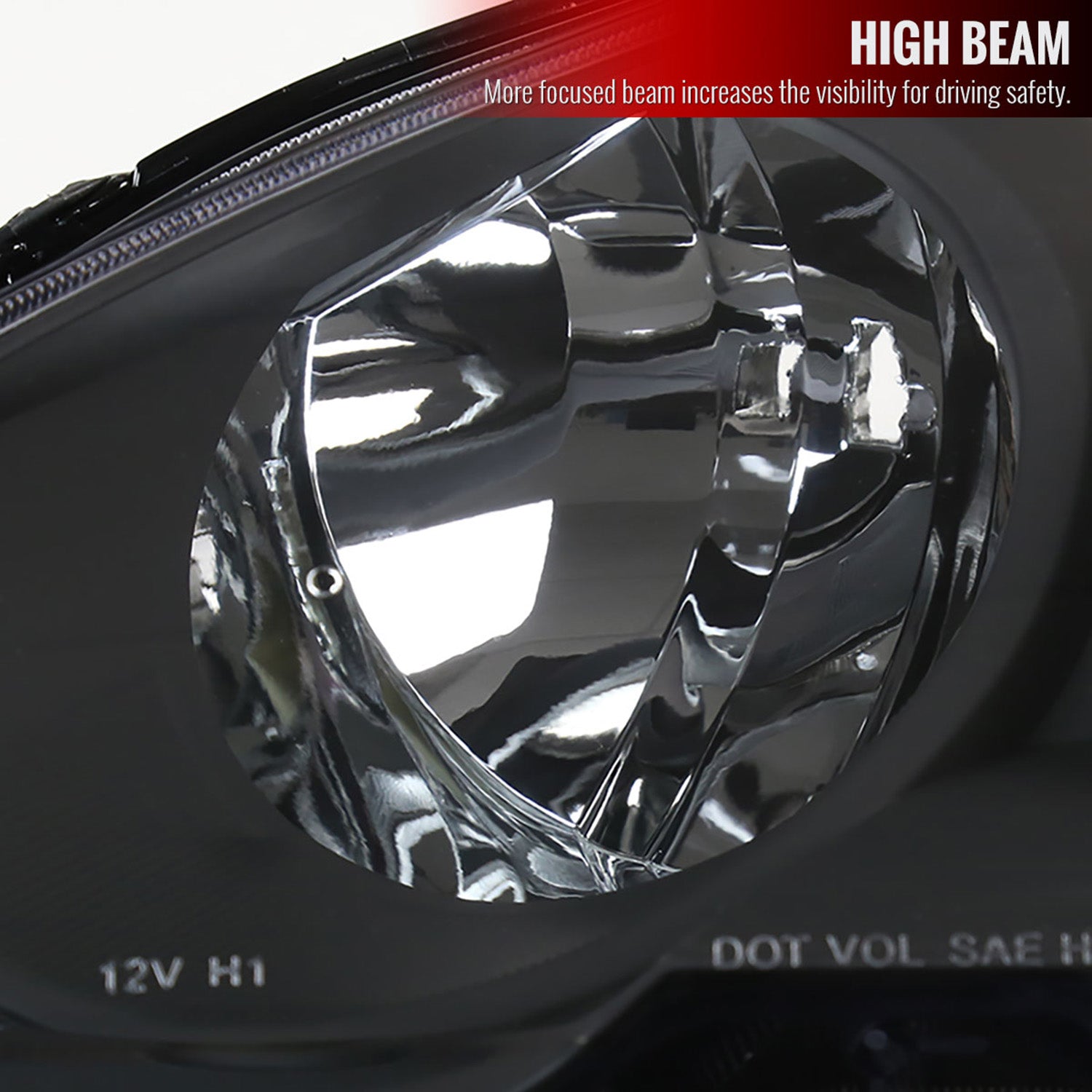 2002-2004 Acura RSX Factory Headlights w/Amber Reflectors Matt Black/Clear