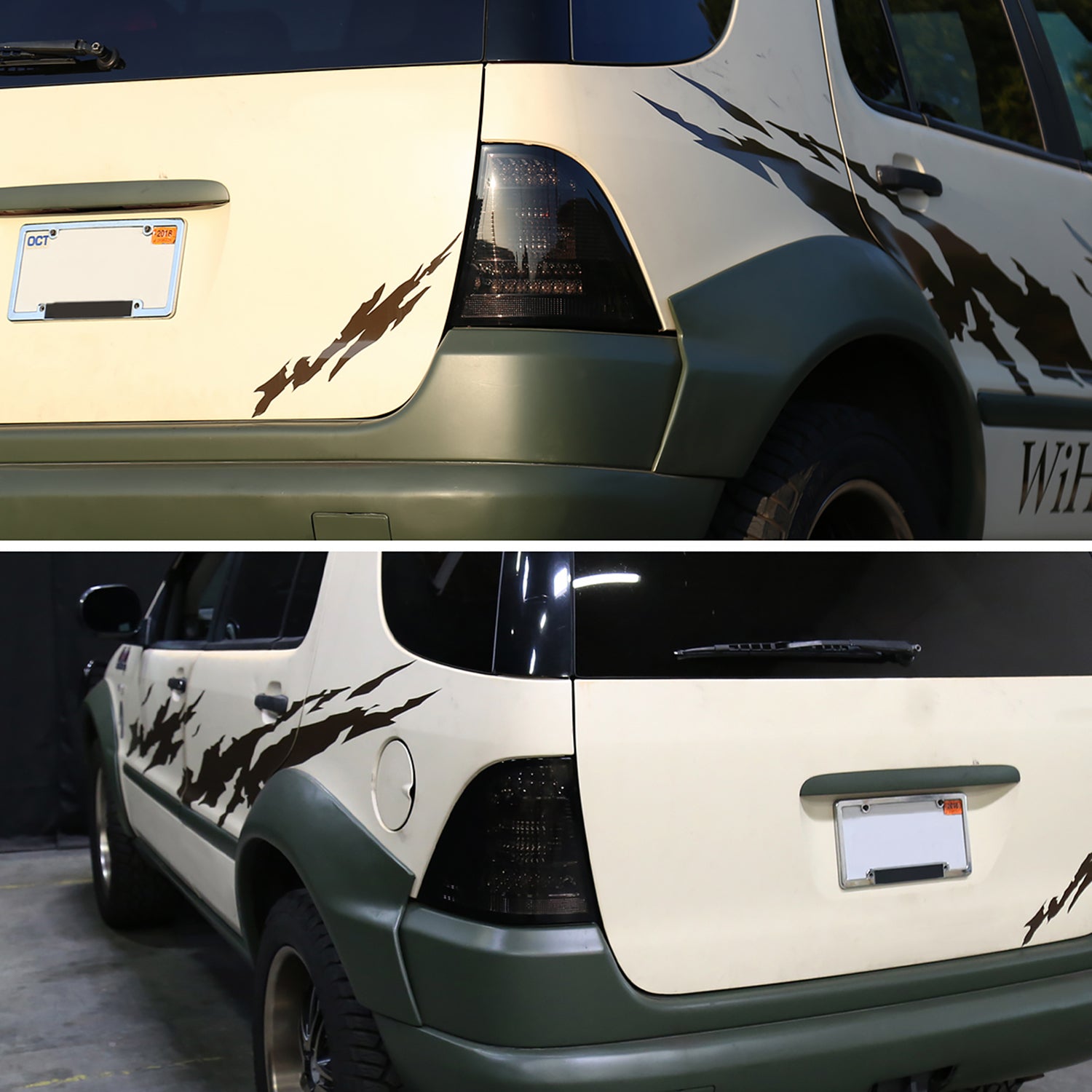 1998-2005 Mercedes Benz W163 M Class LED Tail Lights Chrome/Smoke Lens