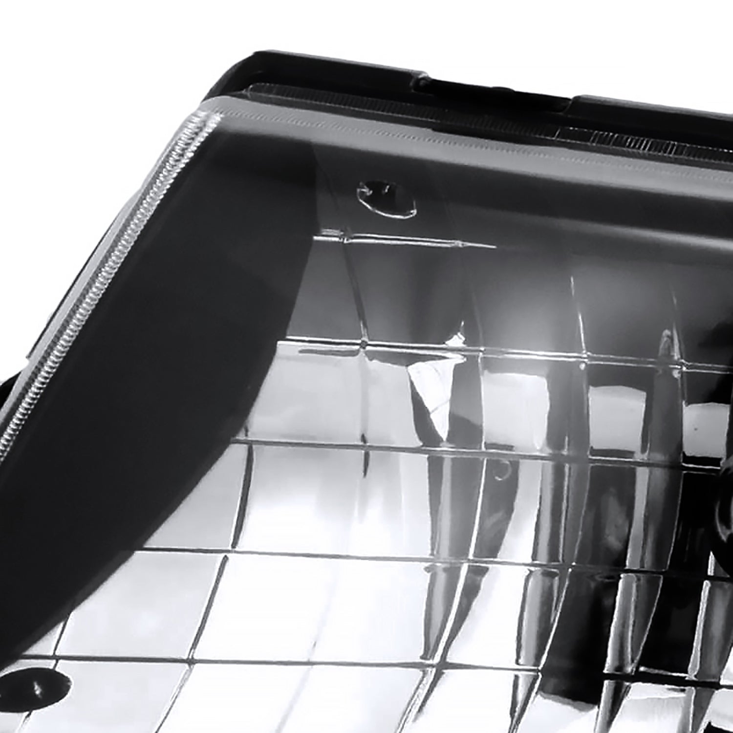 1998-2000 Ford Ranger Factory Style Crystal Headlights Matte Black/Clear Lens