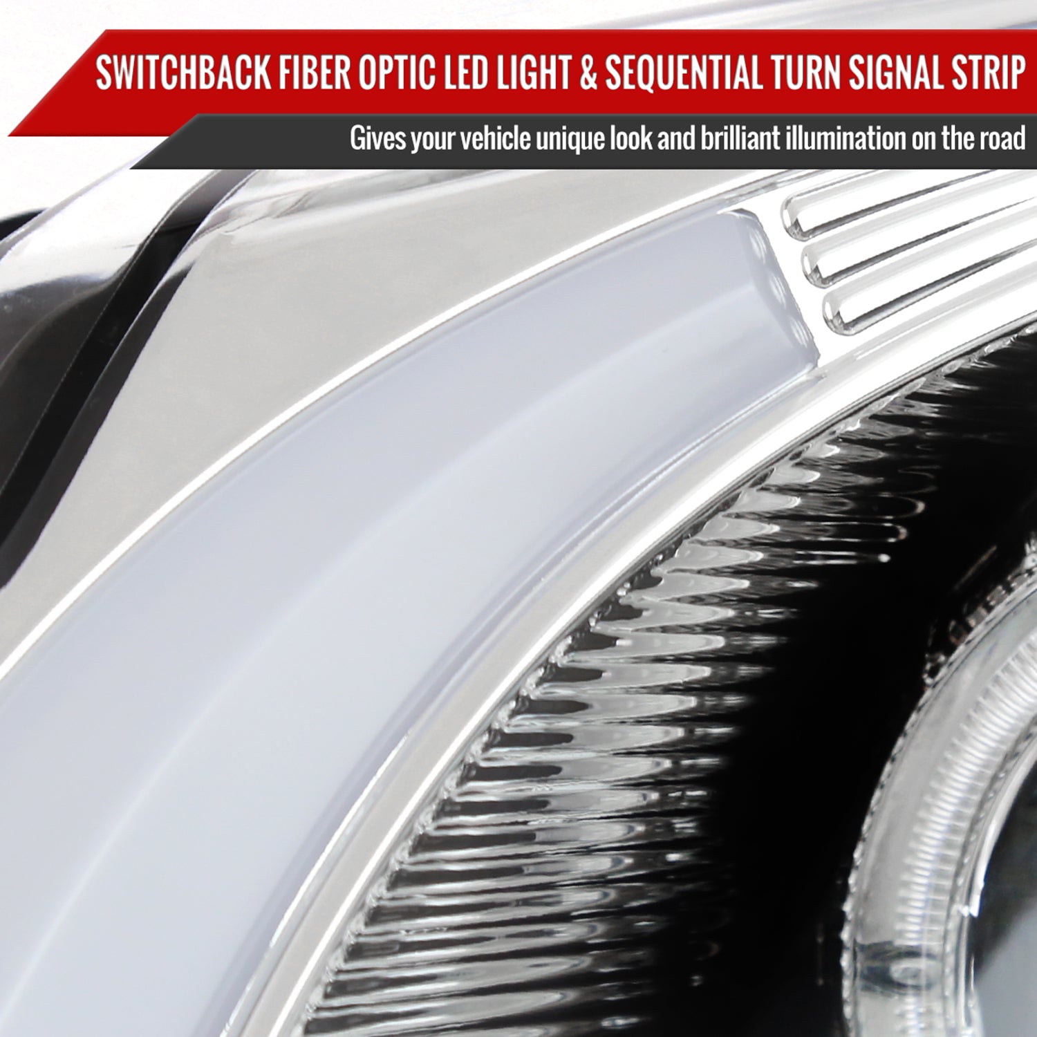 2003-2007 Cadillac CTS Halo LED Turn Signal Projector Headlights Chrome