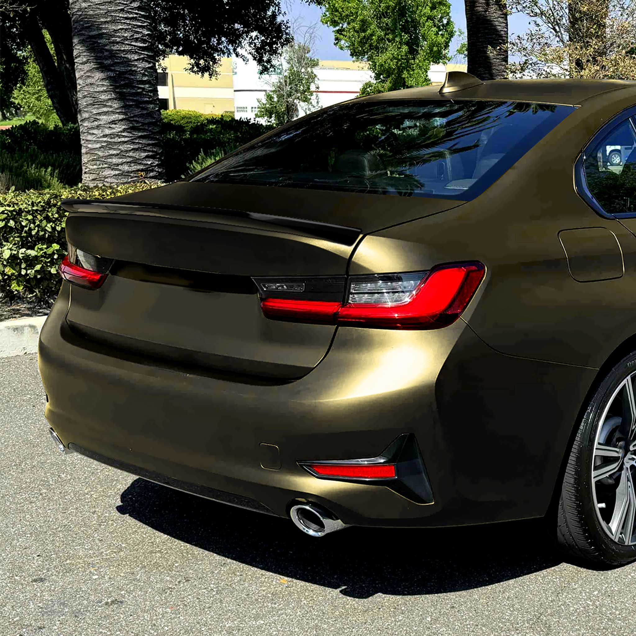 For BMW 3 Series G20 2019-2025 Trunk Lip Spoiler Glossy Black M Performance Look