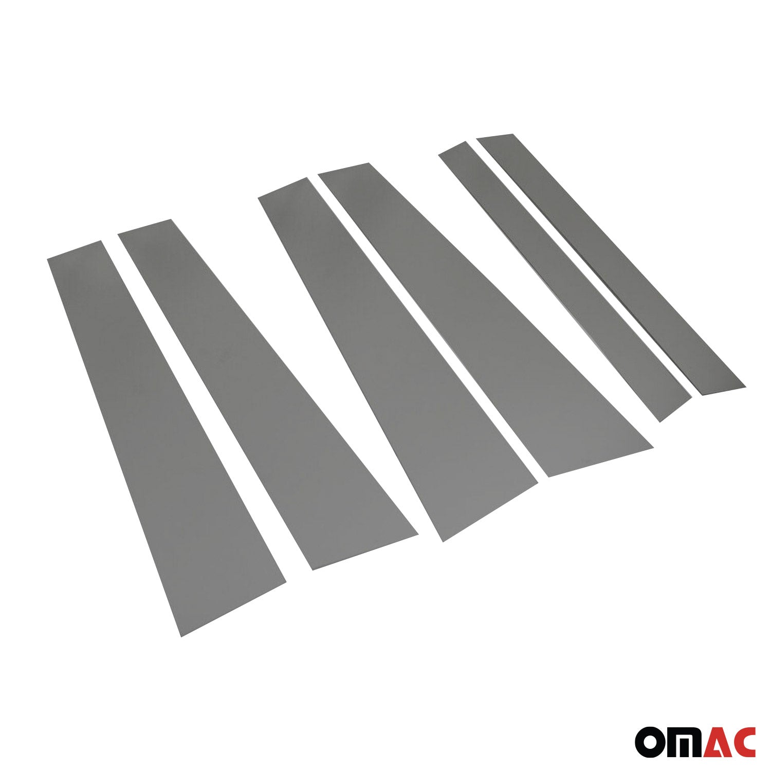 2009-2015 Mercedes GLK Class X204 Window B Pillar Posts Trim Stainless Steel Dark 6x