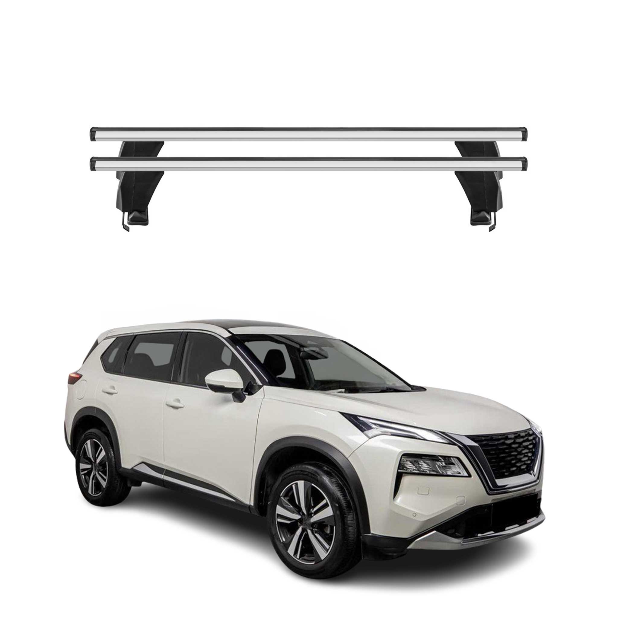 2021-2026 Nissan Rogue T33 Roof Racks Cross Bars Aluminium 2Pcs Silver