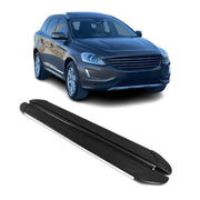 2010-2017 Volvo XC60 Running Boards Side Steps Silver & Black