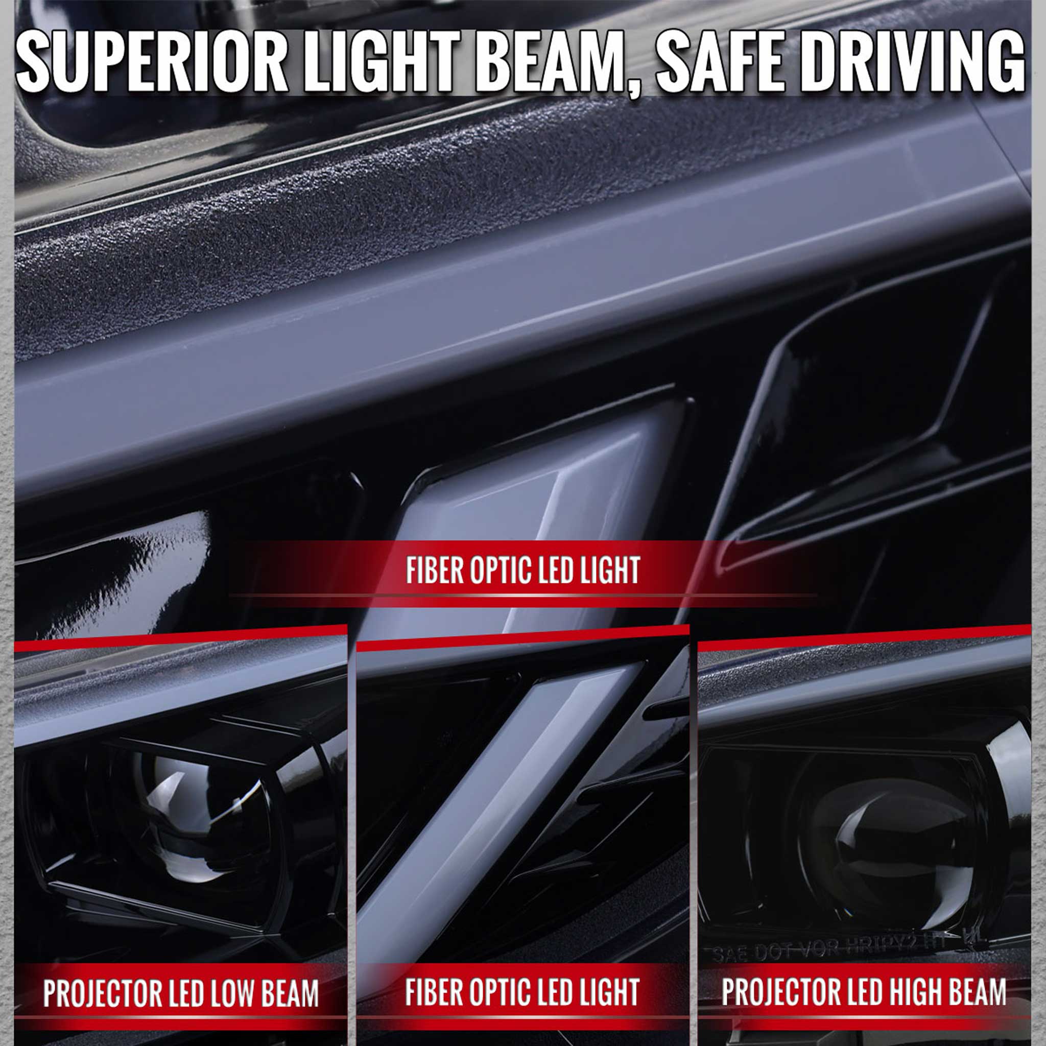 For Honda Civic 2016-2021 Full LED Projector Headlights Sequential DRL Black Smoked Lens Glossy