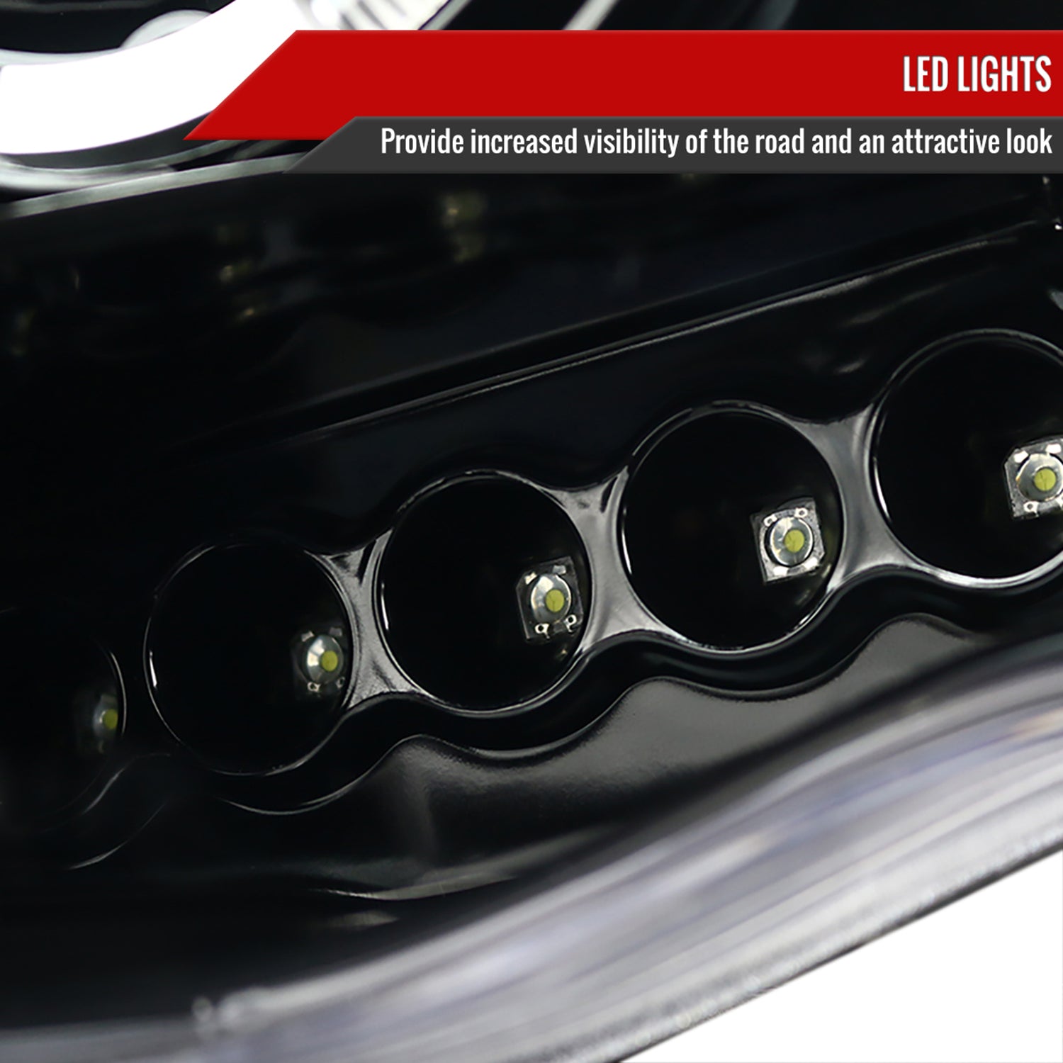 2002-2005 Dodge RAM 1500/ RAM 2500 3500 Dual Halo Headlights Jet Black