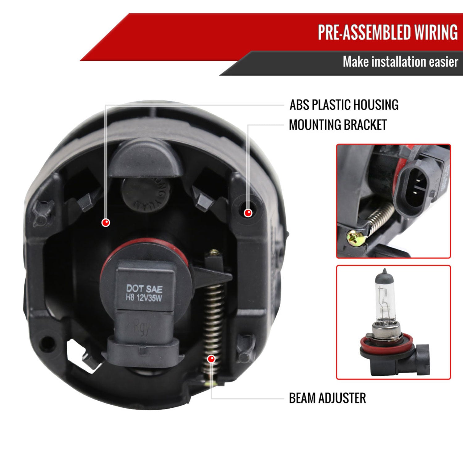 2005-2009 Dodge Caravan/Charger Chrysler Pacifica Fog Lights Kit Chrome/Smoke