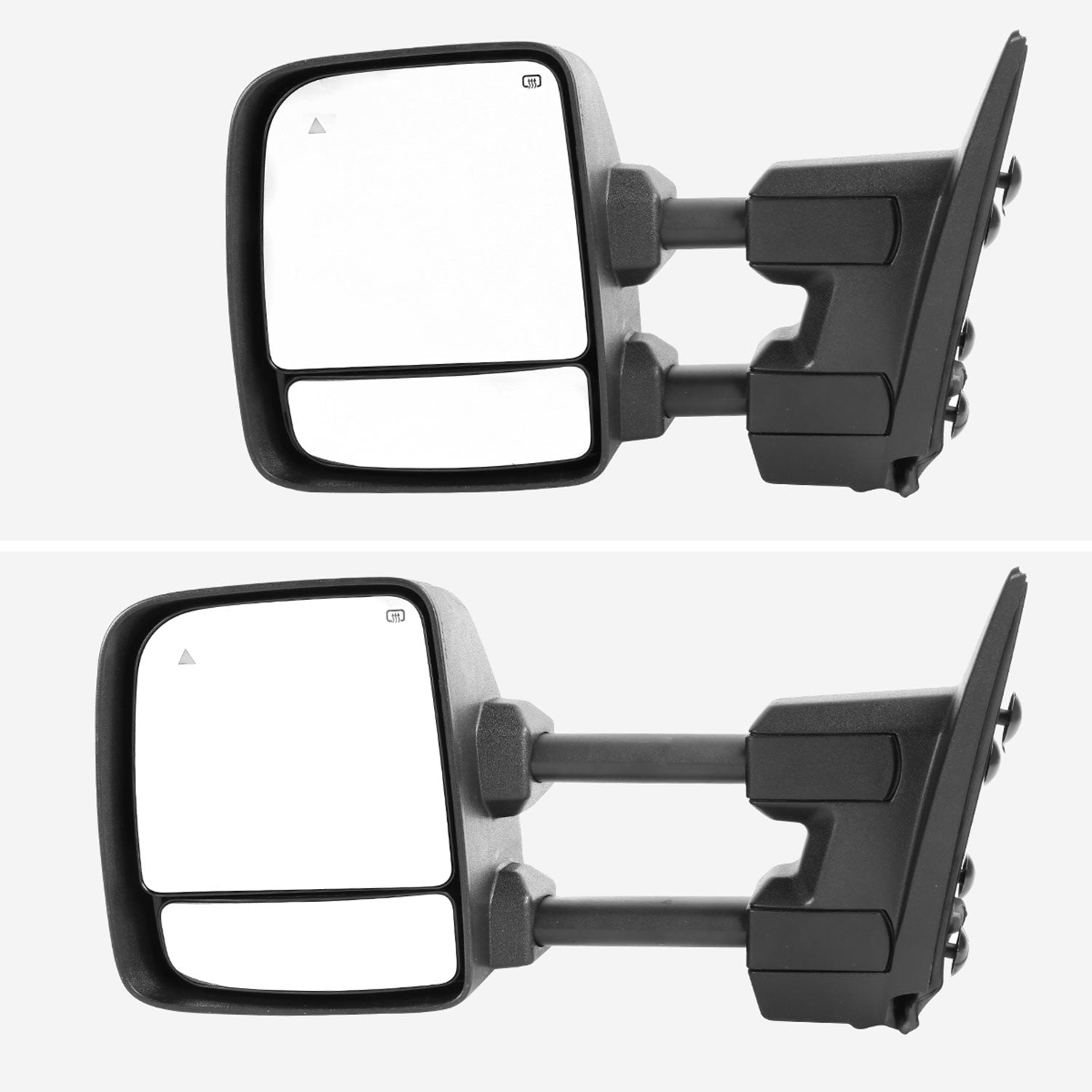 2016-2022 Nissan Titan BSM & Manually Extendable Towing Mirrors Clear Lens