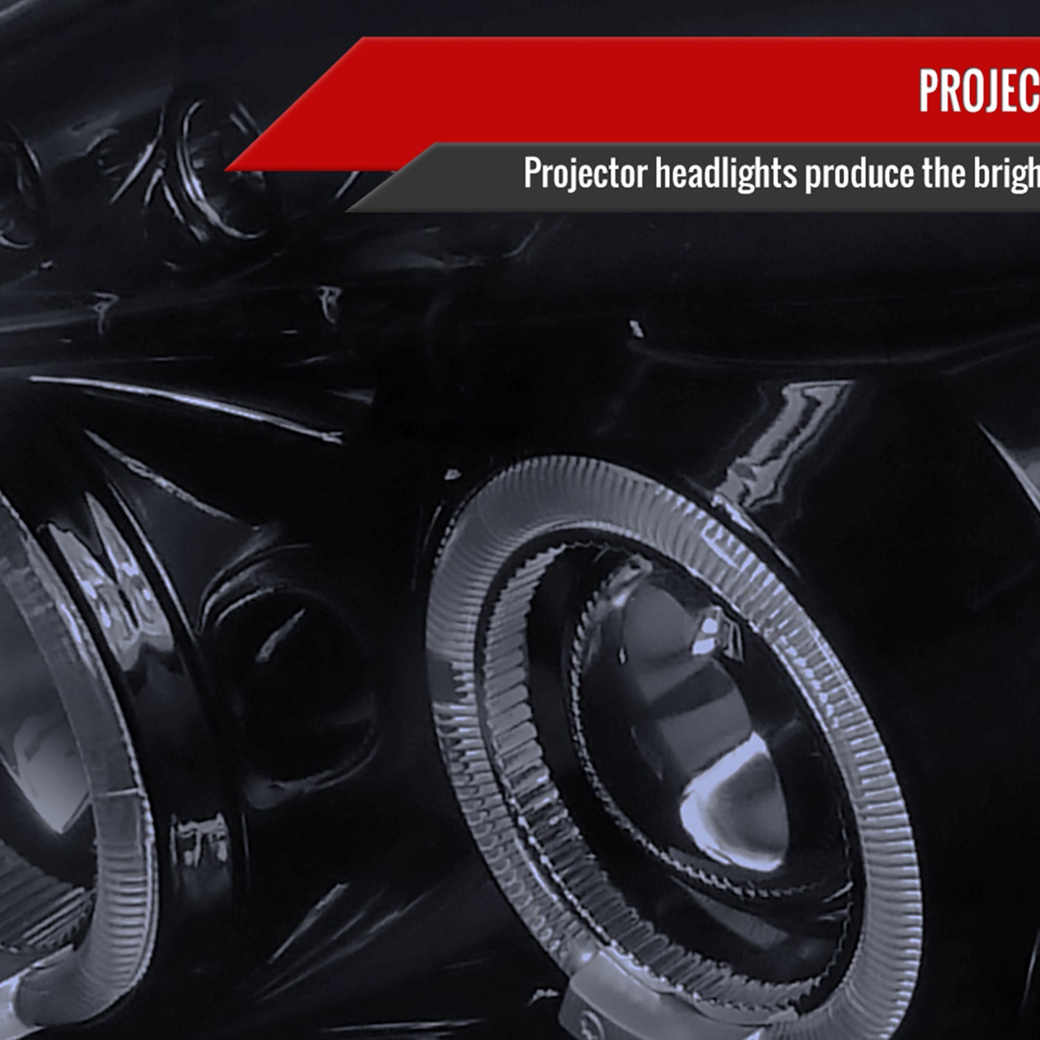 1999-2000 Honda Civic Dual Halo Projector Headlights Glossy Black/Smoke Lens