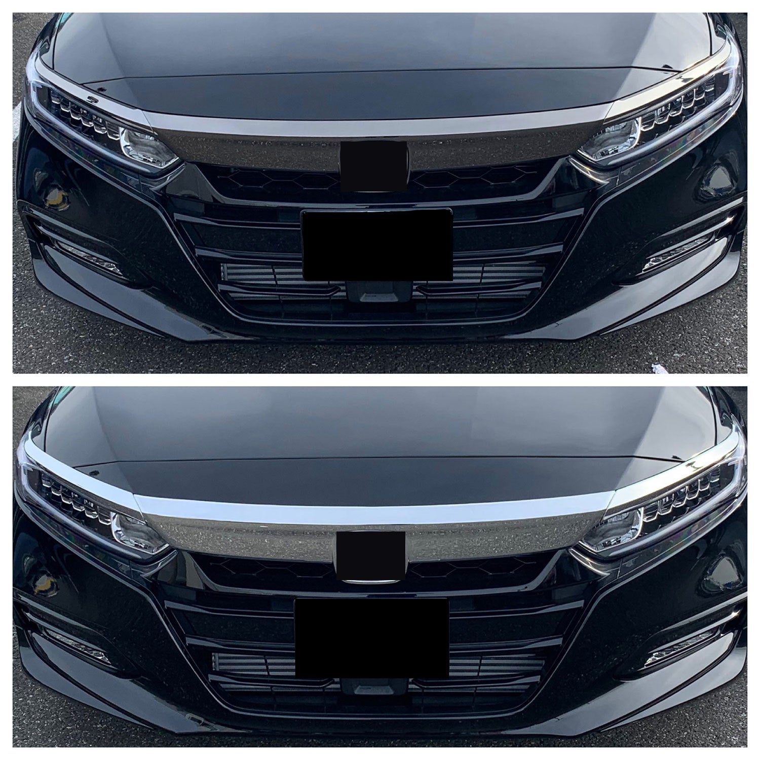 2018-2020 Honda Accord Grille Overlay Chrome 3Pcs ABS Plastic