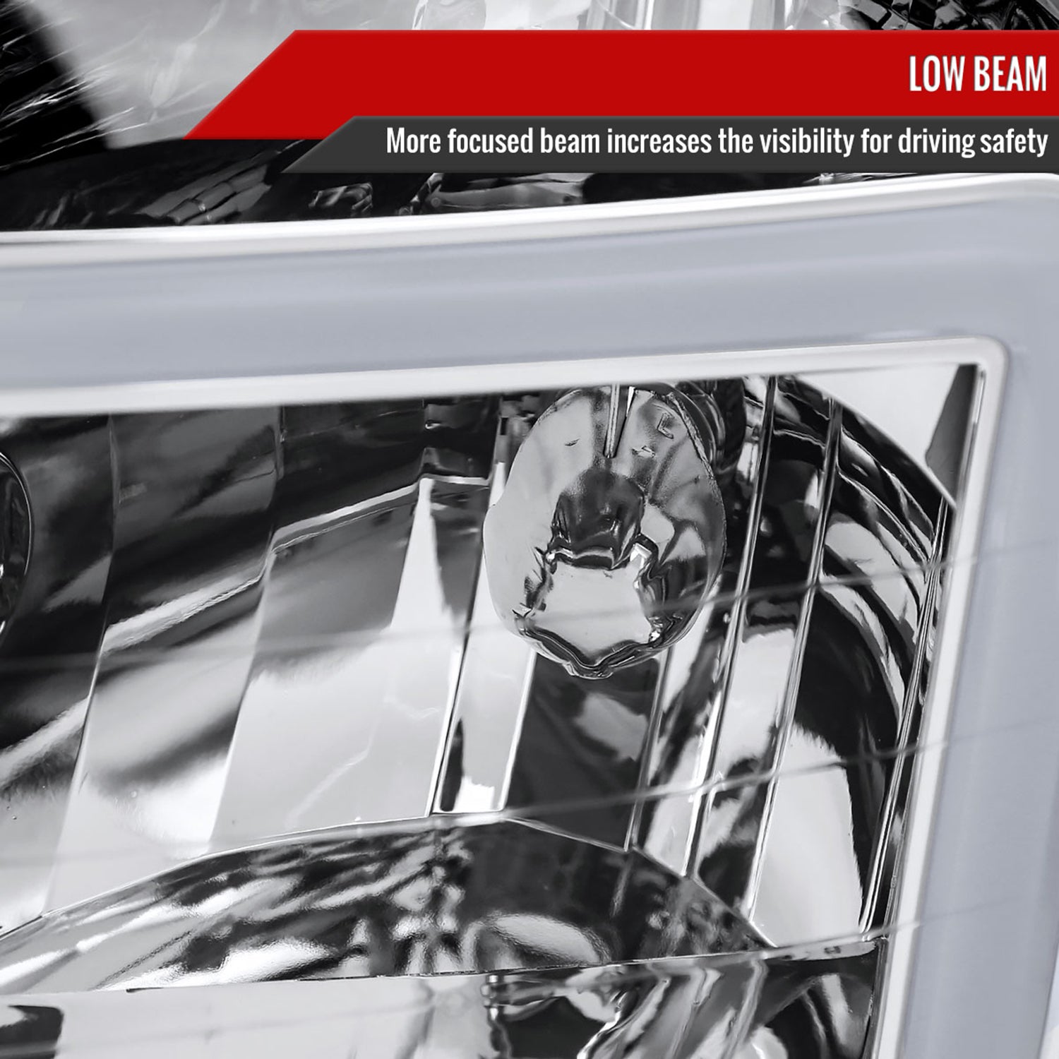 2004-2015 Nissan Titan / 04-2007 Armada LED Bar Factory Headlights Chrome/Clear