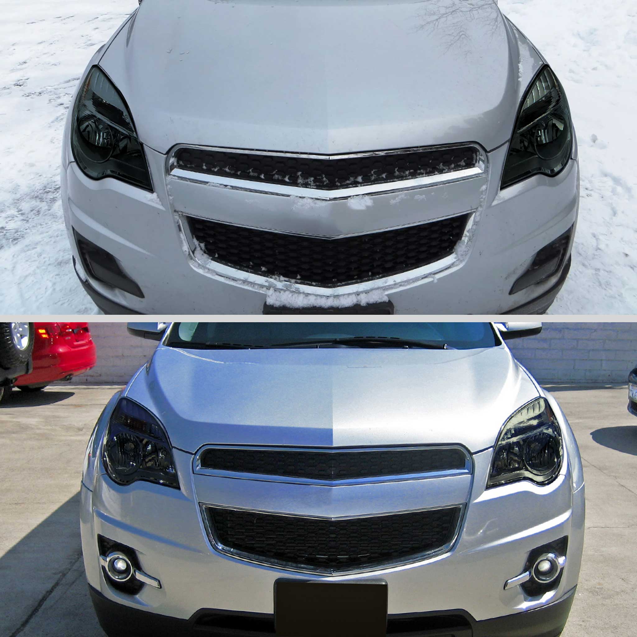 For Chevrolet Equinox 2010-2015 Factory Style Headlights Chrome Housing Smoked Lens