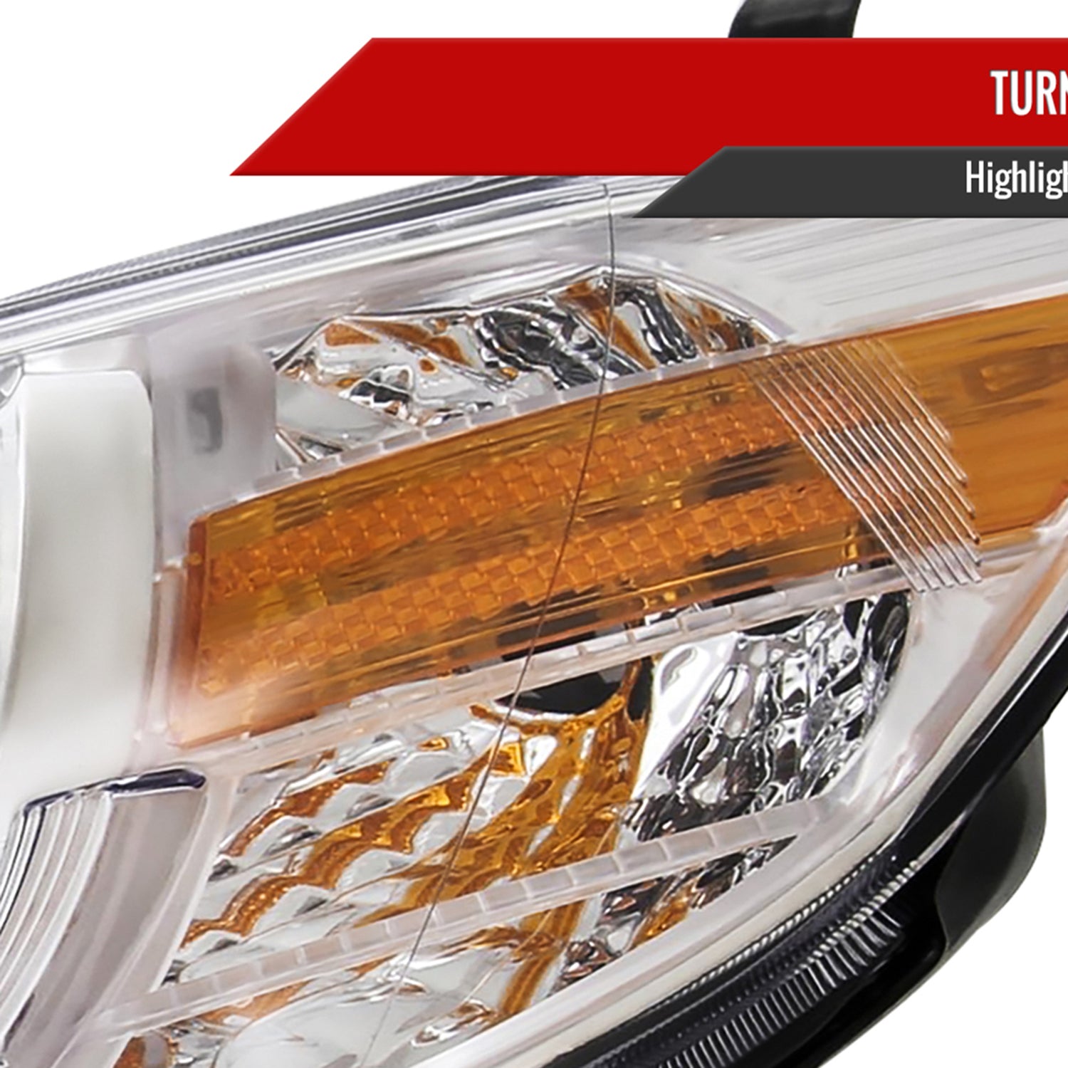 2004-2005 Honda Civic Projector Headlights w/ LED Light Strip Chrome/Clear