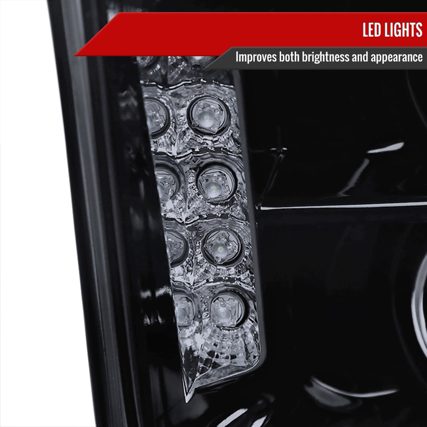 2005-2009 Ford Mustang Halo Projector Headlights LED Light Strip Black/Smoke